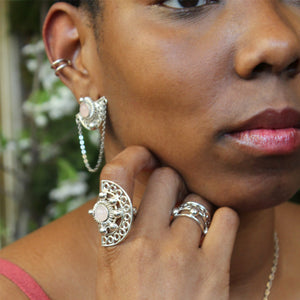 Asantewa- Gemstone Statement Earrings