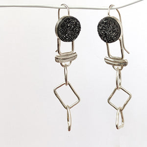 Druzy Link Earrings