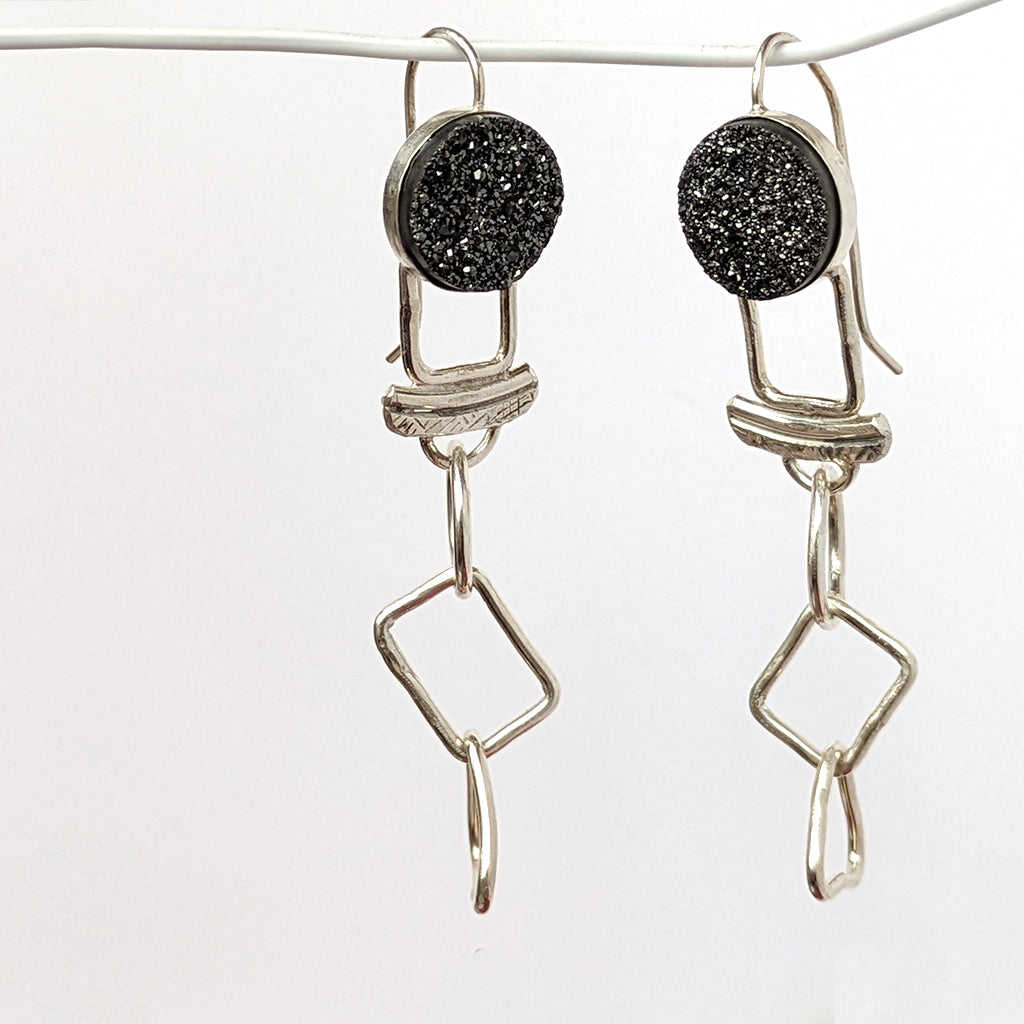 Druzy Link Earrings