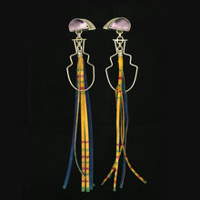 Load image into Gallery viewer, One-of-a-Kind Sterling Silver and Sapphire Fringe Earrings 4