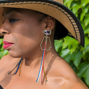 One-of-a-Kind Sterling Silver and Sapphire Fringe Earrings 5