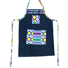 Load image into Gallery viewer, Denim Craft Apron with Ankara African Print Fabric- PRN990