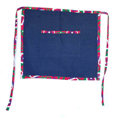 Denim Craft Apron with Ankara African Print Fabric- HPRN095