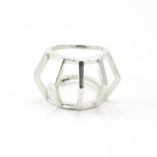 Load image into Gallery viewer, Sterling silver architectural statement ring