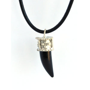 Sterling Silver Onyx Gemstone Pendant Necklace