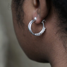 Load image into Gallery viewer, Pebble Twist -Small Hoop Earrings